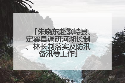 朱晓东赴繁峙县、定襄县调研河湖长制、林长制落实及防汛备汛等工作